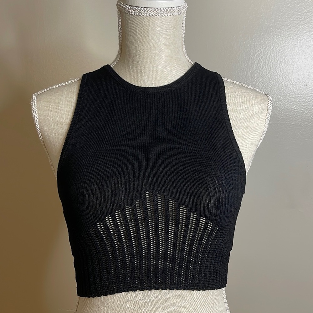 Maniere de Voir Black Knit Tank